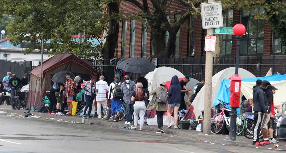Tents and homeless people in Boston-Why Boston's "Methadone Mile" Crisis Is So Difficult To Resolve