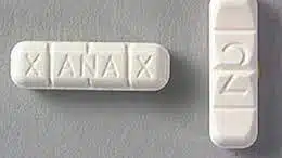 a Xanax bar with the word Xanax imprinted in it